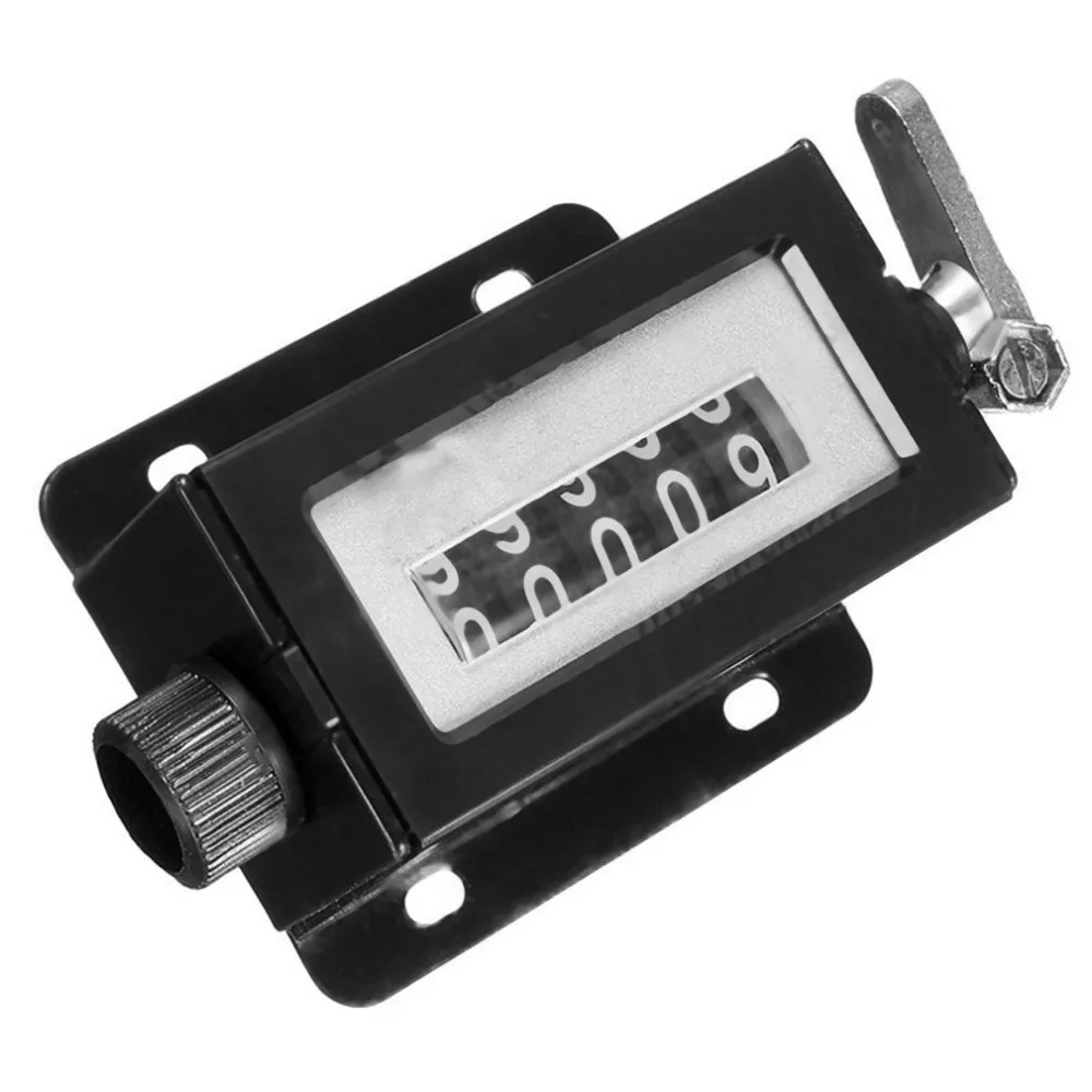 

Counter Manual 5 Digits Resettable Mechanical Pull Stroke Mechanical Hand Tally Stroke Click Counting Mount D67-F