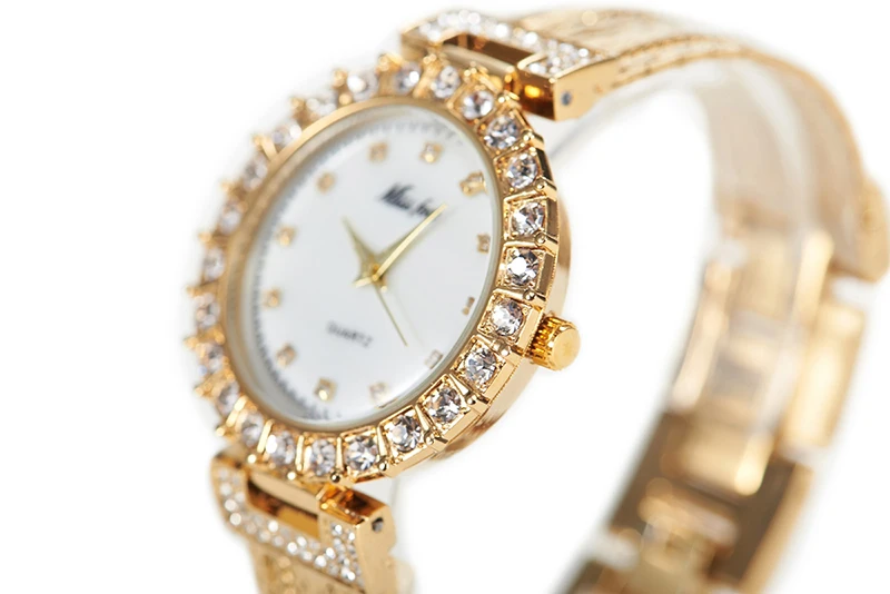 Miss Fox, золотые часы, модный бренд, стразы, водостойкие, стальная сетка, Sobretudo Feminino, Япония, кварцевый механизм, женские часы