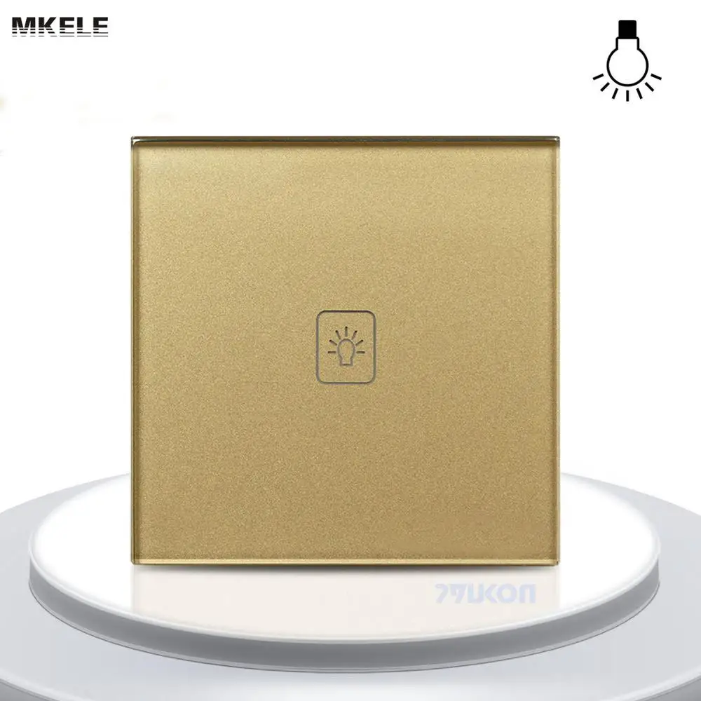 New Arrivals Remote Dimmer Switch EU Standard Controller GOLD Crystal