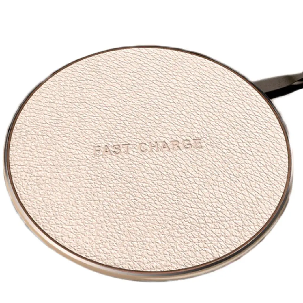 

Aluminum Alloy Leather Wireless Charger Ultra-thin 73% Round Cell Home, Office, etc Phone Fast Manual Charger