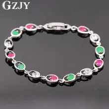 Jinyao новые модные белые бело-золотые натуральный красный и зеленый циркон браслет для Для женщин модная Свадебная вечеринка Интимные аксессуары