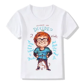 

2019 Children's Ed Sheeran Cartoon T-shirt Boys Girls Edward Christopher Sheeran T shirt Kids Summer Tops Baby Clothes,ooo579