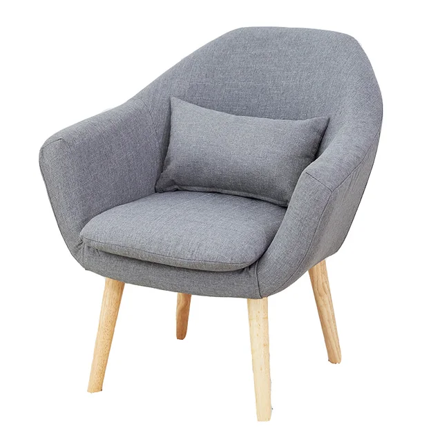 Cheap 15%Simple modern fabric sofa chair removable and washable leisure chair study hotel cafe Nordic single solid wood chair Cheap 15%Simple modern fabric sofa chair removable and washable leisure chair study hotel cafe Nordic single solid wood chair