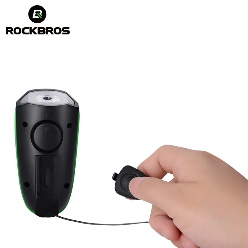 ROCKBROS Rechargeable2 в 1 велосипедный светильник, велосипедный звонок, 350 люмен, USB, MTB велосипедный передний светильник, электрический звонок, мигающий светильник, водонепроницаемый