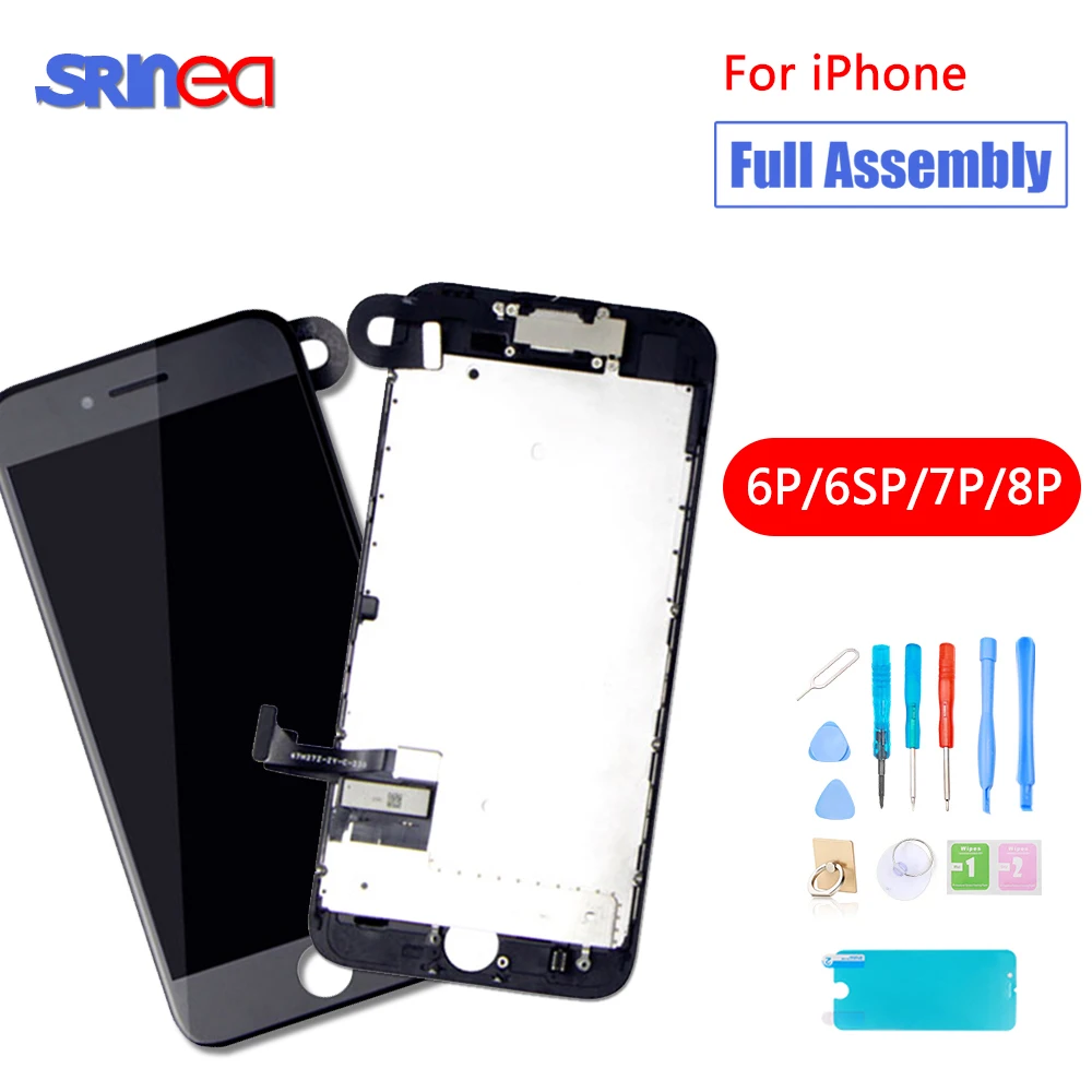 Полный комплект в сборе ЖК дисплей дигитайзер для iPhone 6 6s 7 8 Plus 1AAA качественный