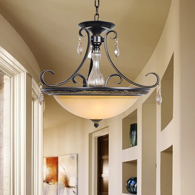 

Unique good-look Simple stylish retro delicate semi - iron half iron crystal bedroom balcony entrance hall Ceiling Lights ZX78