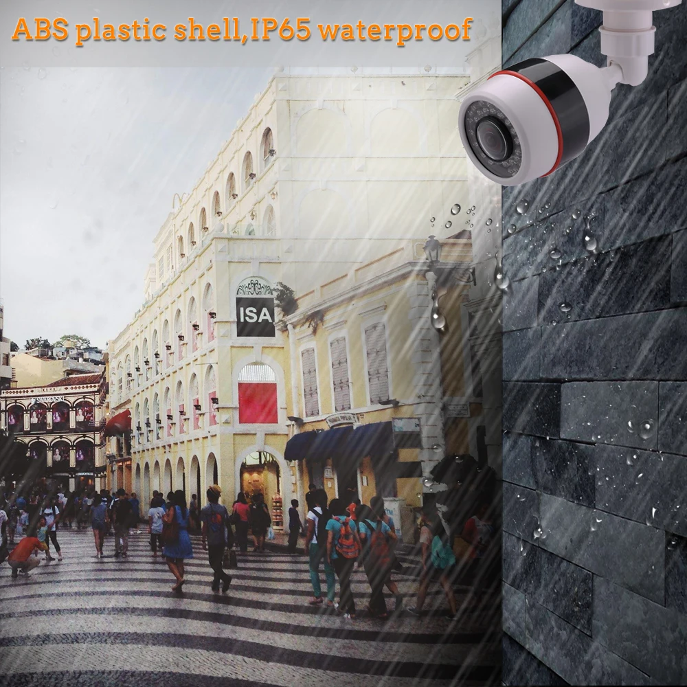 Hamrolte 5MP CCTV Camera 5MP 1.7MM Fisheye Lens 180Degree Panoramic AHD Camera Night Vision Waterproof Outdoor Bullet surveillance camera