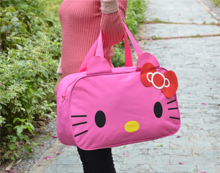 2019 hello kitty сумки женские дорожные сумки для девочек мультяшная сумка на плечо большая емкость для девочек Дорожная сумка сумки Y056