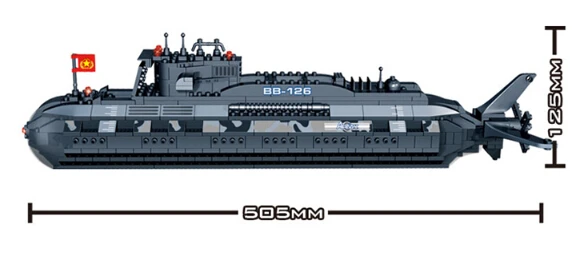 Modelo De Kit De Construcción Compatible Con Lego Submarino