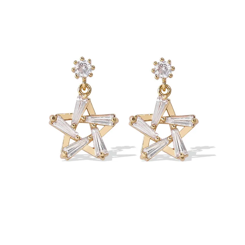 Новинка, Короткие мини-серьги со звездами, женские вечерние серьги, подарки