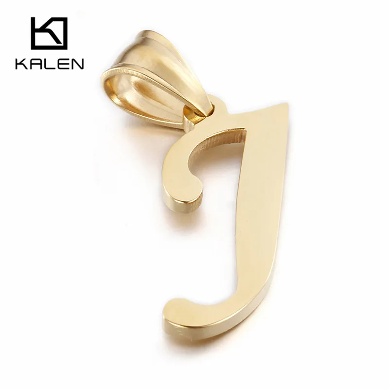 Kalen, унисекс, 26 прописных букв, ожерелье для женщин, нержавеющая сталь, эфиопское золото, буква Е, подвеска с цепочкой, дешевое ожерелье, ювелирное изделие - Окраска металла: J