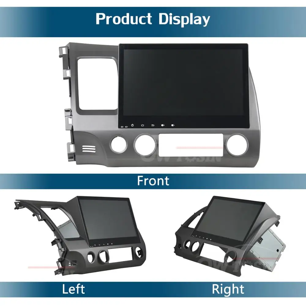 Best 10.1" IPS 8Core 4G+64G Android 9.0 Car GPS Radio For Honda Civic 2006 2007 2008 2009 2010 2011 DSP CarPlay Multimedia Parrot BT 3