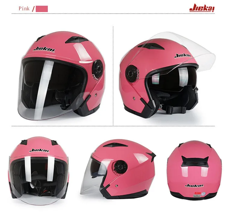 JIEKAI 512 Half Face Flip Up Electronic Motorcycle Hemet With Inner Sun Visor Motorbike Helmets Dual Lens Moto Casque Casco08