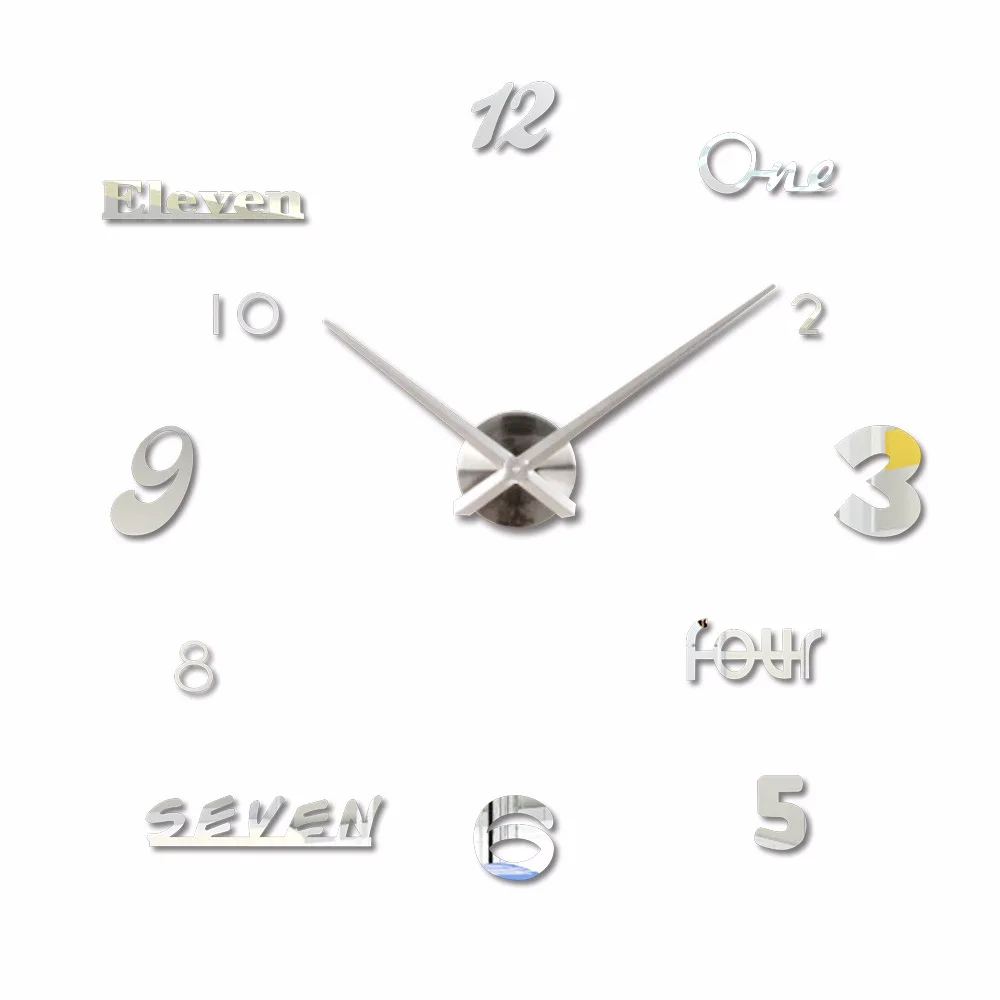 DIY Wall Sticker Clock Numbers Letters Sticker Creative DIY Digital