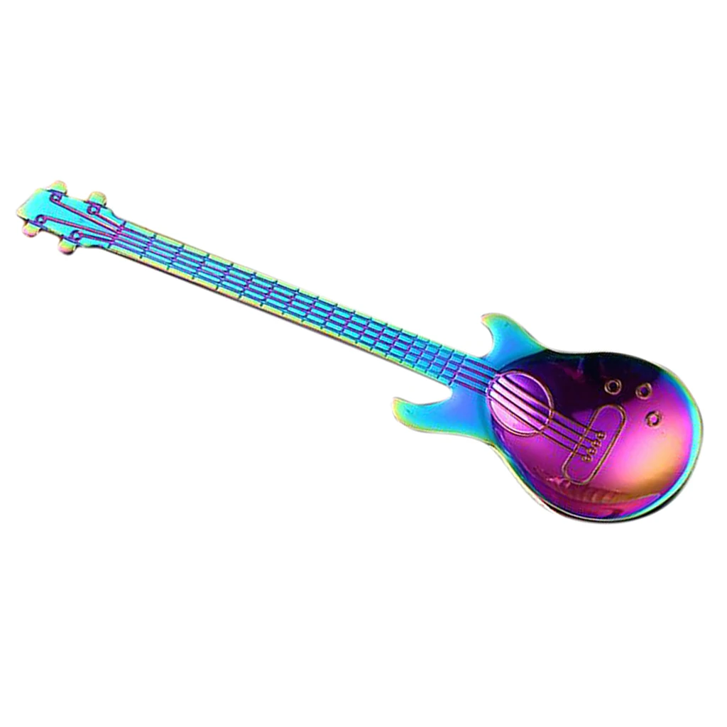 Stainless Steel Guitar Mixing Scoop Cocktail Stirring Spoon Bar Mixing Utensil Barware for mixing drinks smoothies