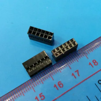 

1000PCS Dupont head double row dupont plastic shell 2.54MM 2*6 p black double row