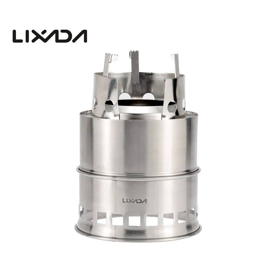 

# Lixada Barbecue Grill Outdoor Stove Portable Wood Stove for Camping Cooking Picnic BBQ Lightweight Solidified Alcohol Stove