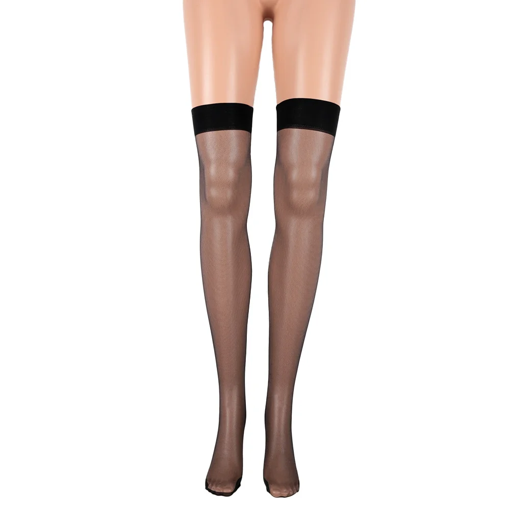1 пара Женские Модные Винтажные ультра-тонкие сетчатые перспективные чулки выше колена сексуальные весенние летние однотонные нейлоновые