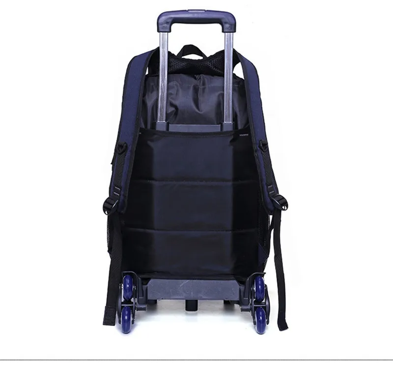 Высокой емкости студент рюкзак плеча Rolling Чемодан детские чемоданы тележки путешествовать колесных школьная сумка