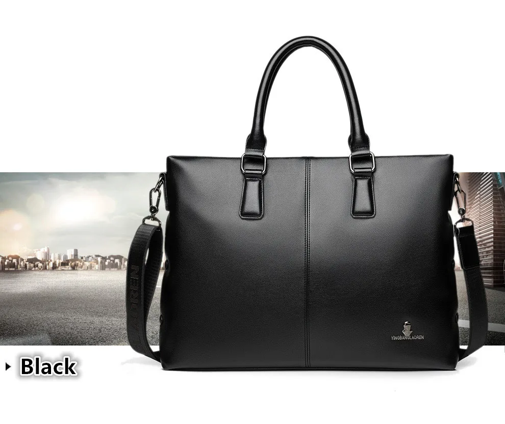Новый дизайн мужской PU кожаный деловой портфель повседневная сумка через плечо сумка для ноутбука сумка для путешествий