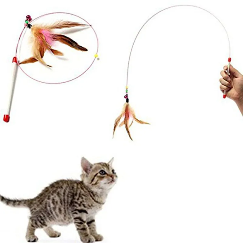 

Dropping shipping 15 Types Cat toys Pet cat toy Plastic,Steel Wire,Feather Teaser Wand,Toy for cats interactive Christmas Cat