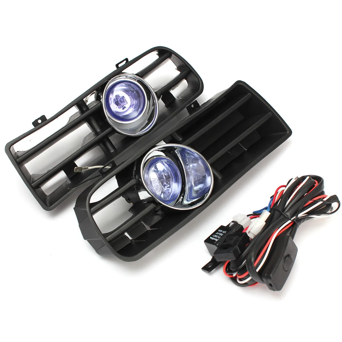 2Pcs Blue Front Fog LED Light Lamp Lower Grille for VW Golf MK4 1998 1999 2000 2001 2002 2003