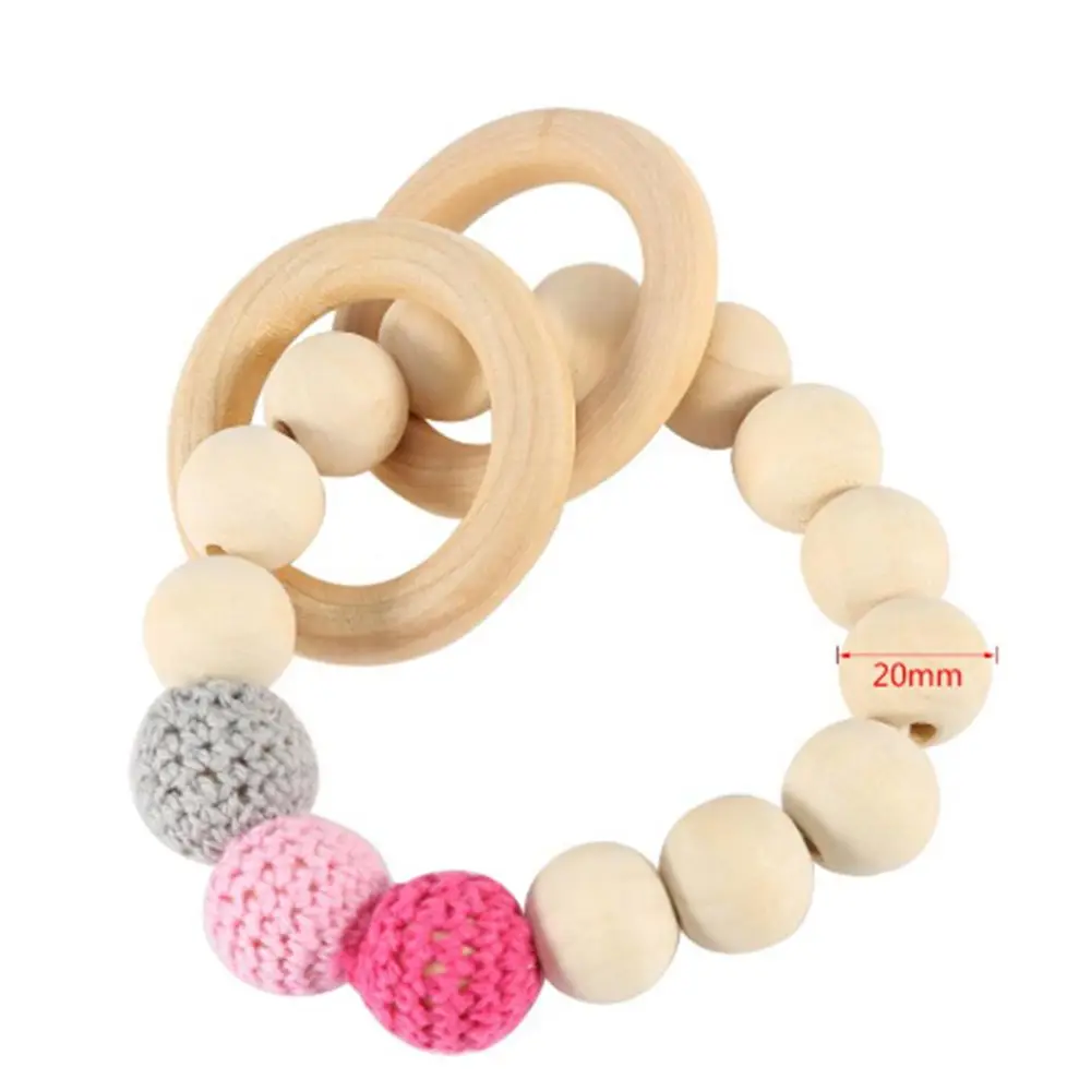 1 Pcs Natural Wood Baby Teethers Beads Baby Teethers for Newborn