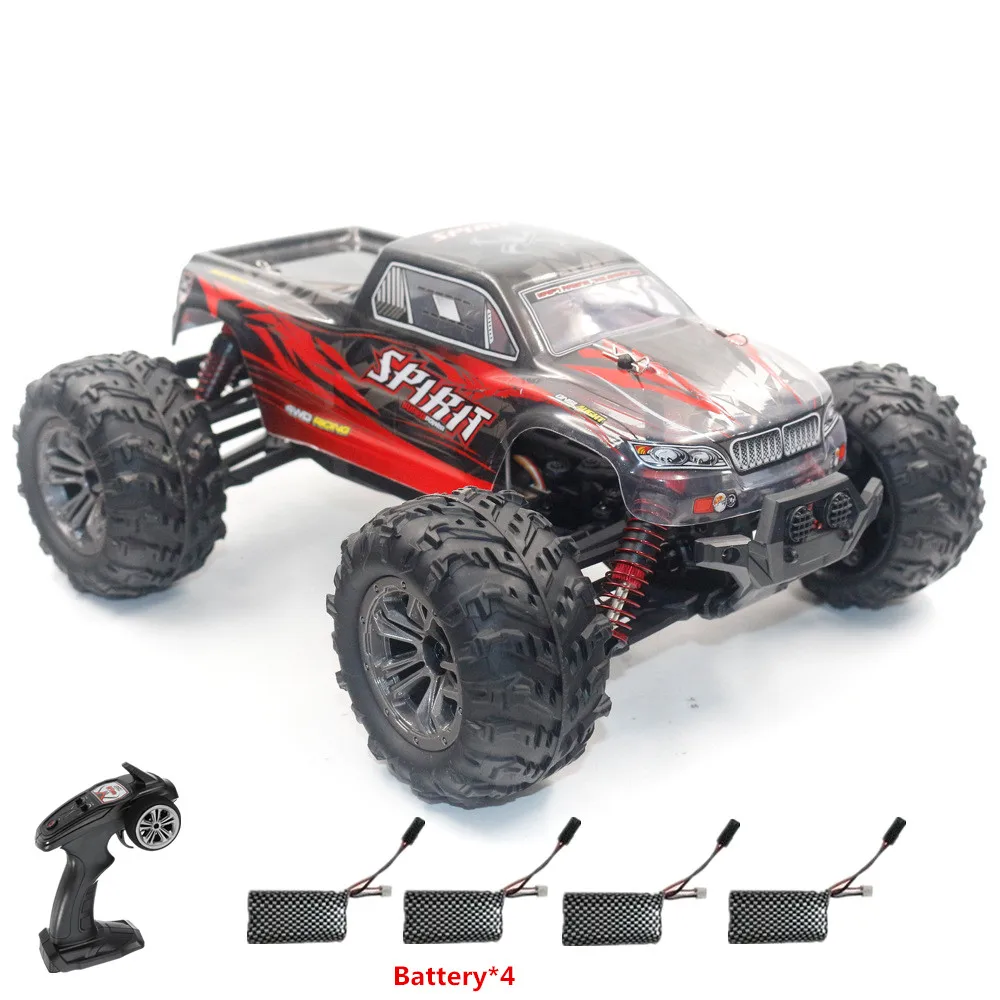 Трюк гоночный Дрифт RC Monster Truck 2,4 г 4WD 15 минут 40 км/ч 100 м 4 колеса дистанционное управление амфибия внедорожный Электрический гоночный грузовик - Цвет: Red 4 battery