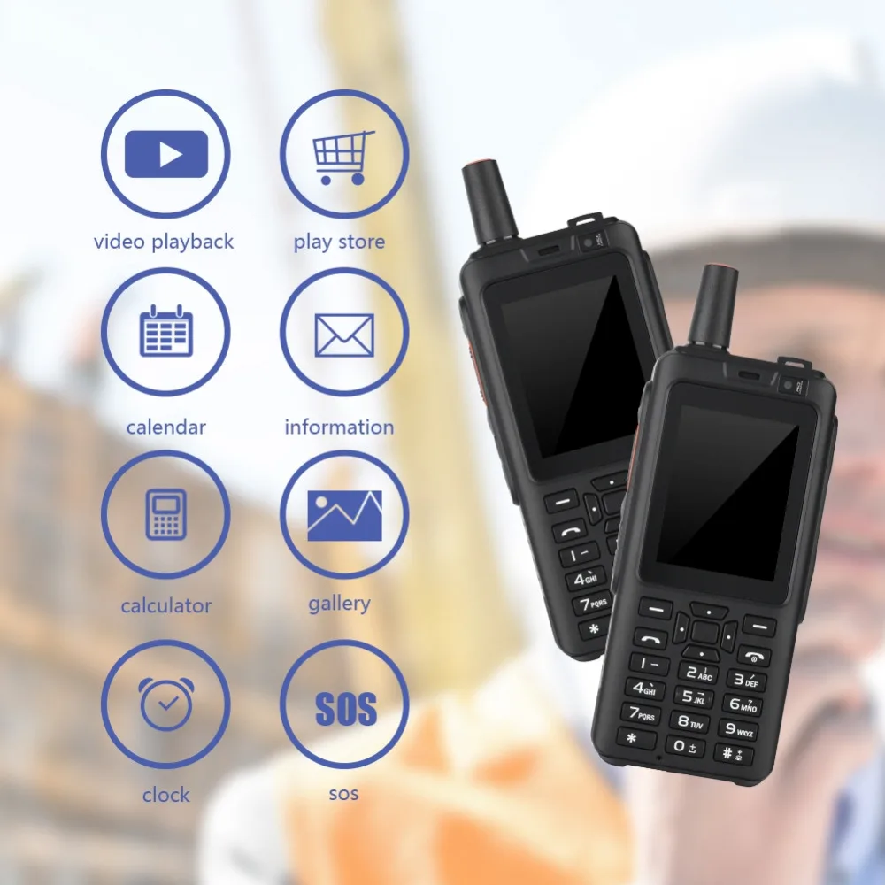 

Portable 2.5 inch 3500mAh 4G SOS two way radio Smart SIM Walkie Talkie 10km Handheld Mobile Phone