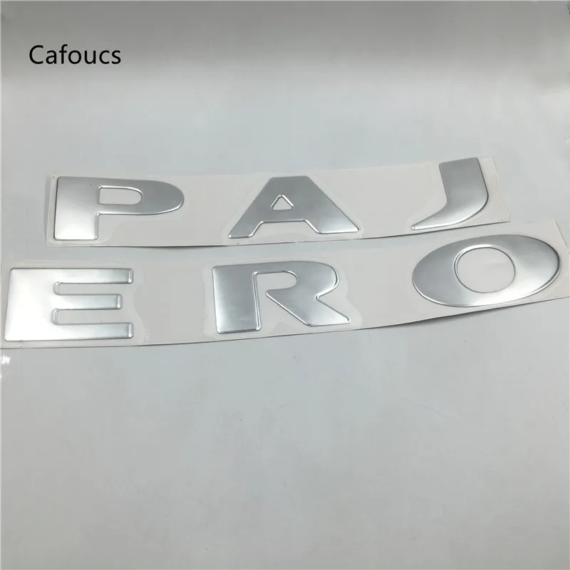 Cafoucs большой размер автомобильный передний капот эмблема логотип значок наклейка с надписью для Mitsubishi Pajero Montero V73 V75 V77 V93 V97 - Название цвета: silver