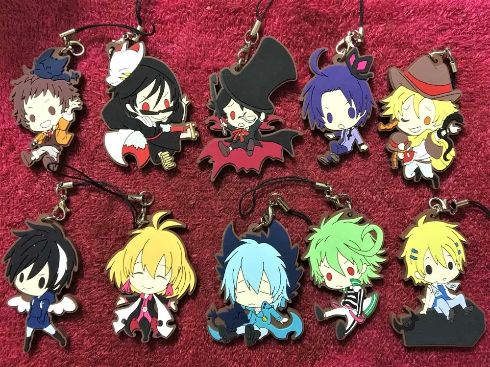10pcs/lot Servamp Anime keychain VAMPIRE MAHIRU KURO SNOW LILY JEJE HYDE Rubber strap/mobile phone charms G313 | Украшения и