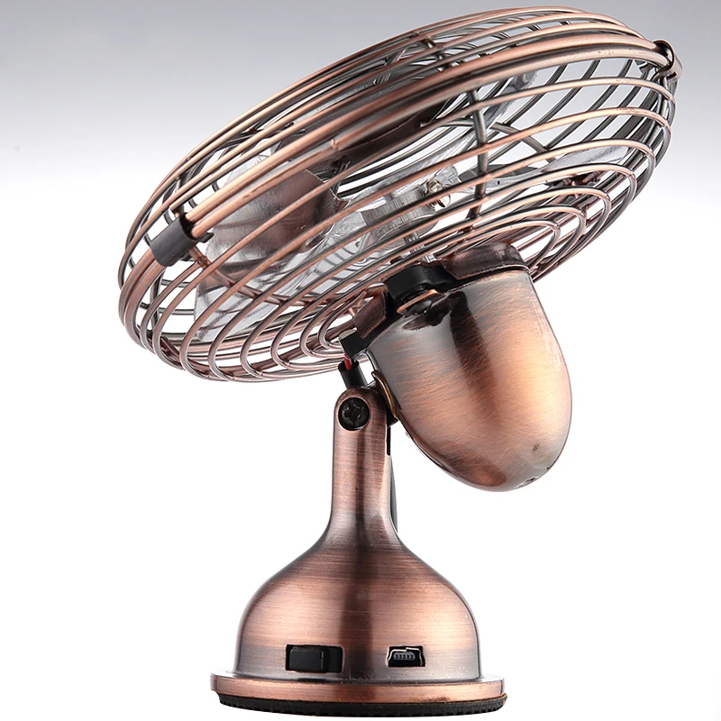 Desktop Electrical Fans Retro USB Fan Mini Table Antique Fan Portable Table Steel Fan with Switch Angle Adjustable Mini Silent Desktop Electrical Fans Retro USB Fan Mini Table Antique Fan Portable Table Steel Fan with Switch Angle Adjustable Mini Silent