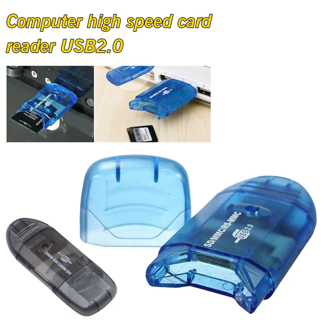 

Mini USB 2.0 Computer Card Reader Multi Memory Card Reader Adapter Connector For SD MMC SDHC TF M2 Memory Stick