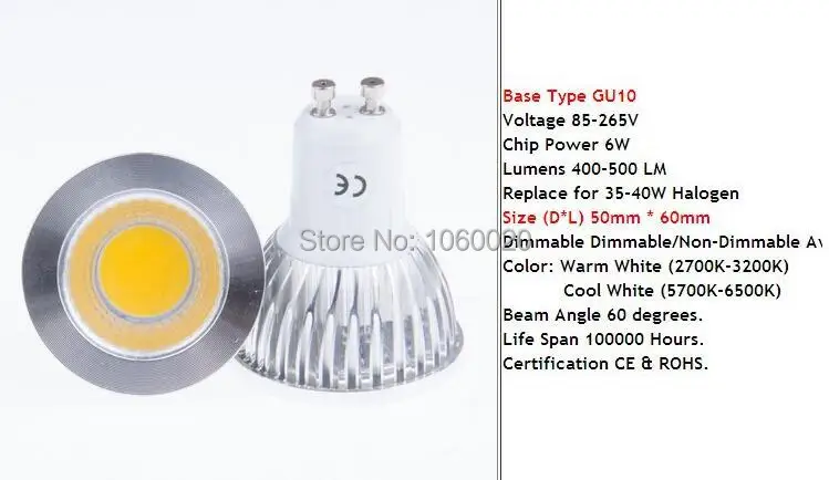 Супер яркий GU 10 лампочки dimmable теплый/белый 85-265 В 6 Вт 9 Вт 12 вт GU10 E27 MR16 E14 удара светодиодная лампа Светодиодный прожектор