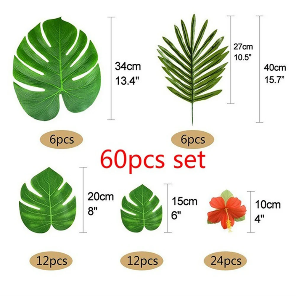 Искусственные Пальмовые Листья 1 Набор креативные пляжные Летние свадебные красивые Алоха луу украшения стола Гавайские джунгли тематические Вечерние