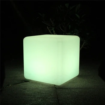 

Post-modern LED Cube Chair Night Light Outdoor Party Wedding Garden Decor Lighting Furniture Bar Cube Stools Plastic Table Lamps