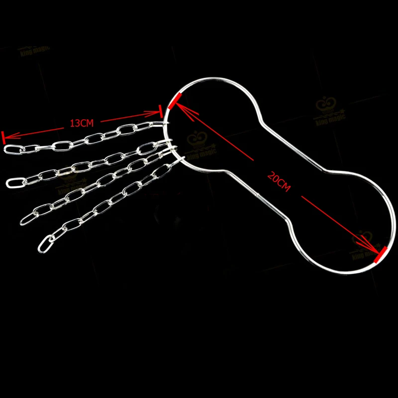1 комплект Волшебная цепь на карабине, побега, наручники, побега, серебряная сцена, волшебные трюки, профессиональный трюк волшебника