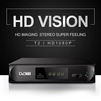 

EU 1080P HDTV DVB-T/ DVB-T2 TV Set-top Box Digital Satellite Terrestrial HDTV Tuner Receiver HDMI/VGA/AV for LCD/CRT PC Monitor