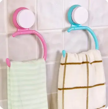 

Multifunctional Strong Suction Cup Towel Rack Bathroom Organizer Towel Bar 2 Pieces/Lot Plastic Shelf Cloth Rack Napkin Holder