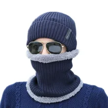 Зимняя Маска для лица, шапка для шеи, теплая Балаклава, шапка мужская, Skullies Beanies, шапка, шарф, наборы, модная флисовая вязаная Лыжная шапка