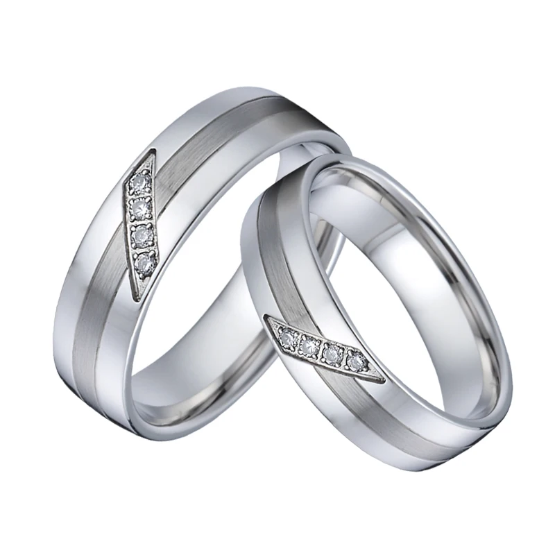 2 Pieces Female Lesbian Homosexual Wedding Band Promise Ring Pair Set 