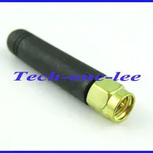 10 шт./лот 433 мГц резиновая Телевизионные антенны 2-3dbi прибыль с SMA штекер прямой разъем 45 мм