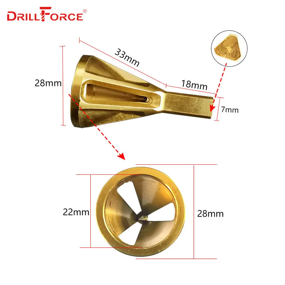 Ремонт поврежденных болтов затягивает гайки для снятия заусенцев внешняя фаска для удаления заусенцев Инструменты для ремонта всех видов патронов сверл - Цвет: Gold-1
