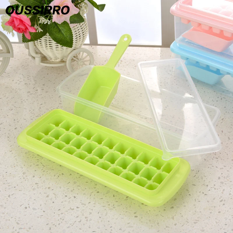 

1pc 12/33 Grid DIY Big Ice Cube Mold Square Shape Silicone Ice Cube Tray Fruit Ice Cream Maker Kitchen Bar Drinking Ac