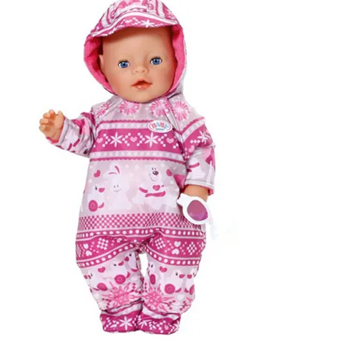 

New red jumpsuits Doll clothes Wear fit 43cm/17inch baby Doll, Children best Birthday Gift(only sell clothes)