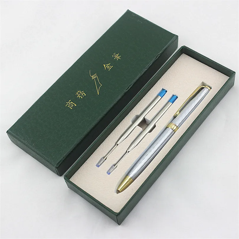 Роскошная ручка высокого качества 0,7 мм синяя заправка цвет школьные офисные средние шариковые ручки новые канцелярские принадлежности для студентов подарок - Цвет: Z