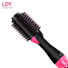 LDY 4в1 электрическая фен для волос щетка для выпрямления волос Плойка для завивки волос салон для укладки волос фарфоровая термостойкая щетка для горячего воздуха
