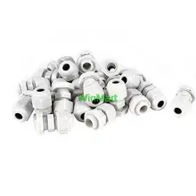 25 шт. PG7 Водонепроницаемый разъем 3,5-6 мм кабель начинкой совместных сальник Off White