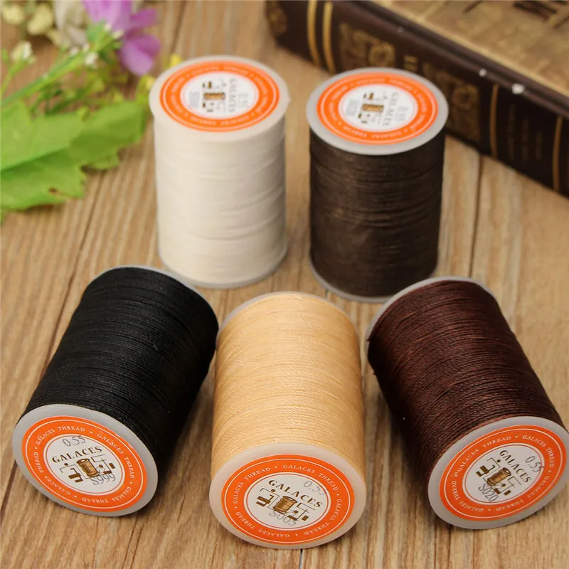 

Utility DIY 115m Wax Line Round Leather Craft Tool 0.55mm For Shoe Sewing Thread Hand Stitching Sewing Thread Cloth Leather