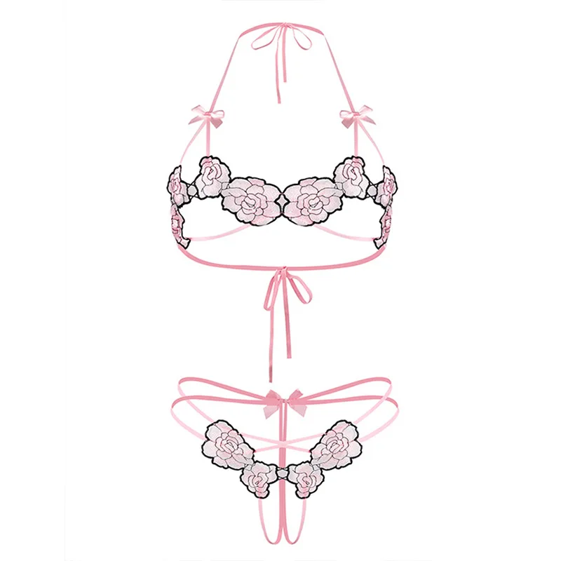 Sexy Women Lingerie Underwear Women Sexy Set Woman Sexy Set Erotic Open Bra Exotic Apparel Sex Lady Nightwear Transparent Bikini